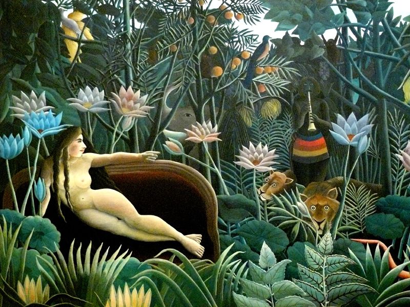 6- Henri Rousseau, dit Le douanier, Le rêve, 1910, Huile sur toile, é,à’m x 2,98 m, Museum of Modern Art, New-York, DR