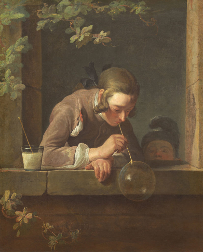 6 Jean-Sim‚on Chardin, Les bulles de savon,vers 1733, huile sur toile, 93 x 74,5 cm, National Gallery of Art, Londres