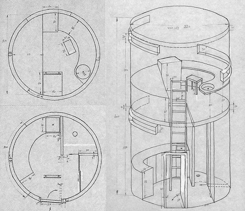 10 Dessins préparatoires d’Absalon pour cell5